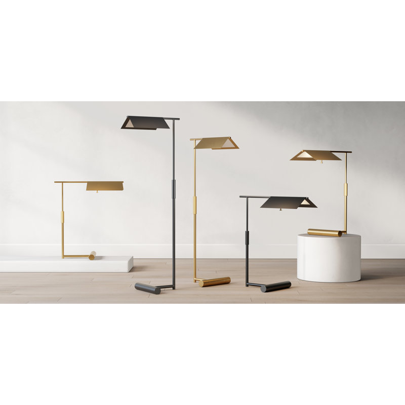 Burnished Brass 46'' Steel Pharmacy Floor Lamp
