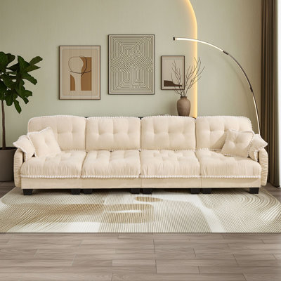 Upholstered 131.5 " Chenille Sofa