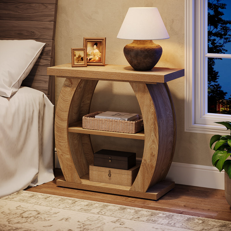 Table de bout à 3 niveaux pour le salon, table de bout de chevet étroite pour les petits espaces, chambre à coucher, 1 pièce