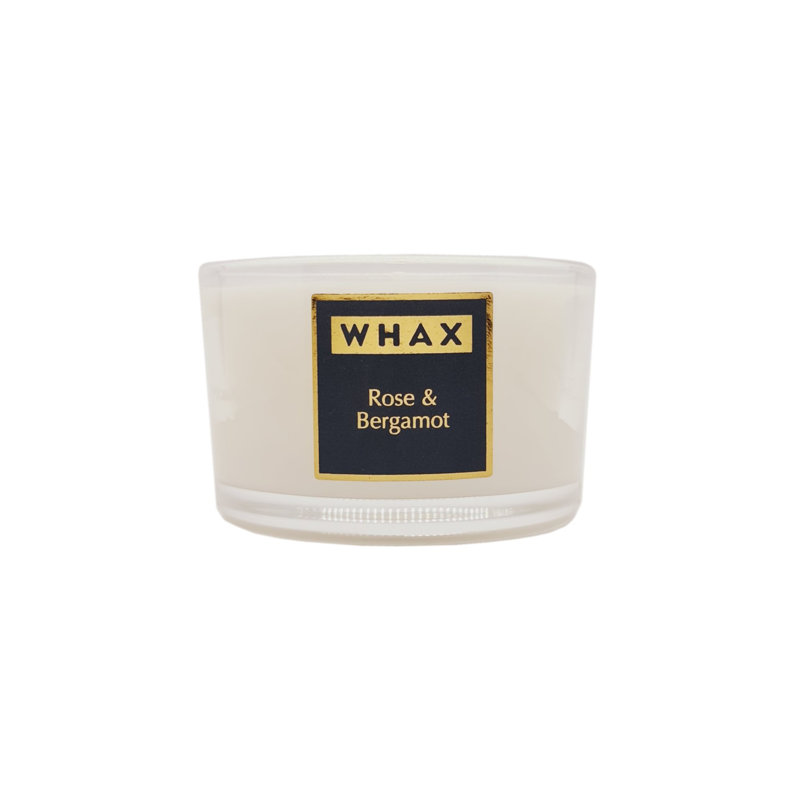 Rose And Bergamot Scented Jar Candle with Glass Holder