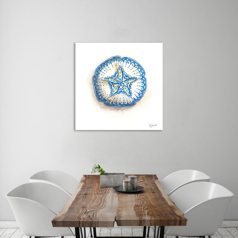 Bohemian Shells: Sand Dollar - impression sur toile tendue, H 18 po x l 18 po x P 1,5 po