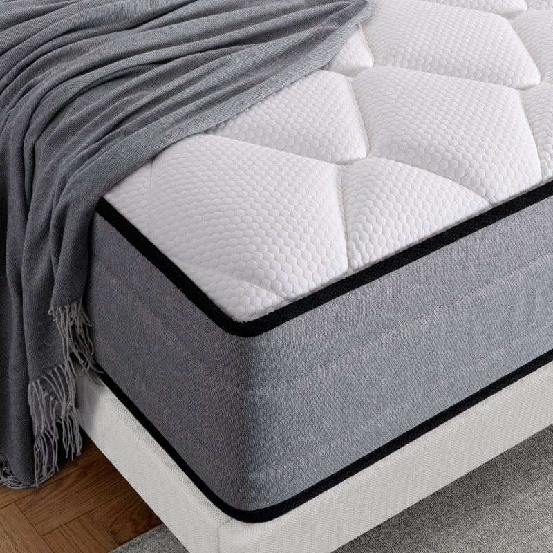 Alwyn Home Waterloo Individual Pocketed Coil Mattress, Light Color, Medium, Mattress in Box, Twin, 12"