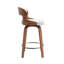 Ensemble de 3 tabourets de comptoir pivotants de 26 po avec revêtement en similicuir et fini grain de bois de noyer (ensemble de 3)-854167375