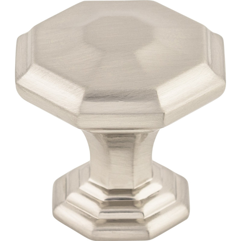 Chalet Round Knob, 1 1/8" Knob Diameter, Brushed Satin Nickel