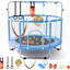 Trampoline 60 po pour enfant avec filet, capacité de 440 lb, avec barre de gymnastique réglable et jouets, cadeau pour les enfants de 3 à 8 ans-131530977