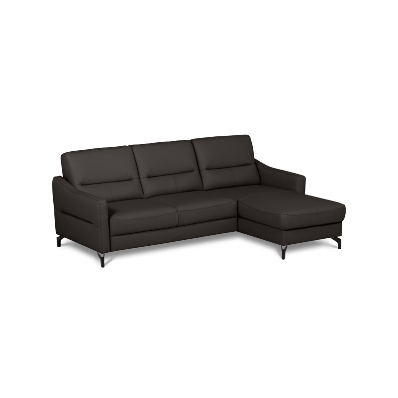 Falkirk Leather Corner Sofabed, Right Hand Facing, Brown