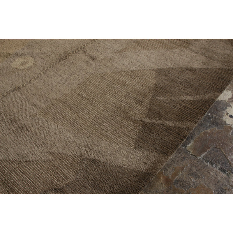 Handmade Silk and Wool Area Rug