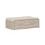 Table basse double Avel Wood Dream Console avec matelas et coins arrondis, gris bouleau moisson