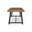 Table de salle à manger d'extérieur en bois d'acacia, finition teck sablé et noir
