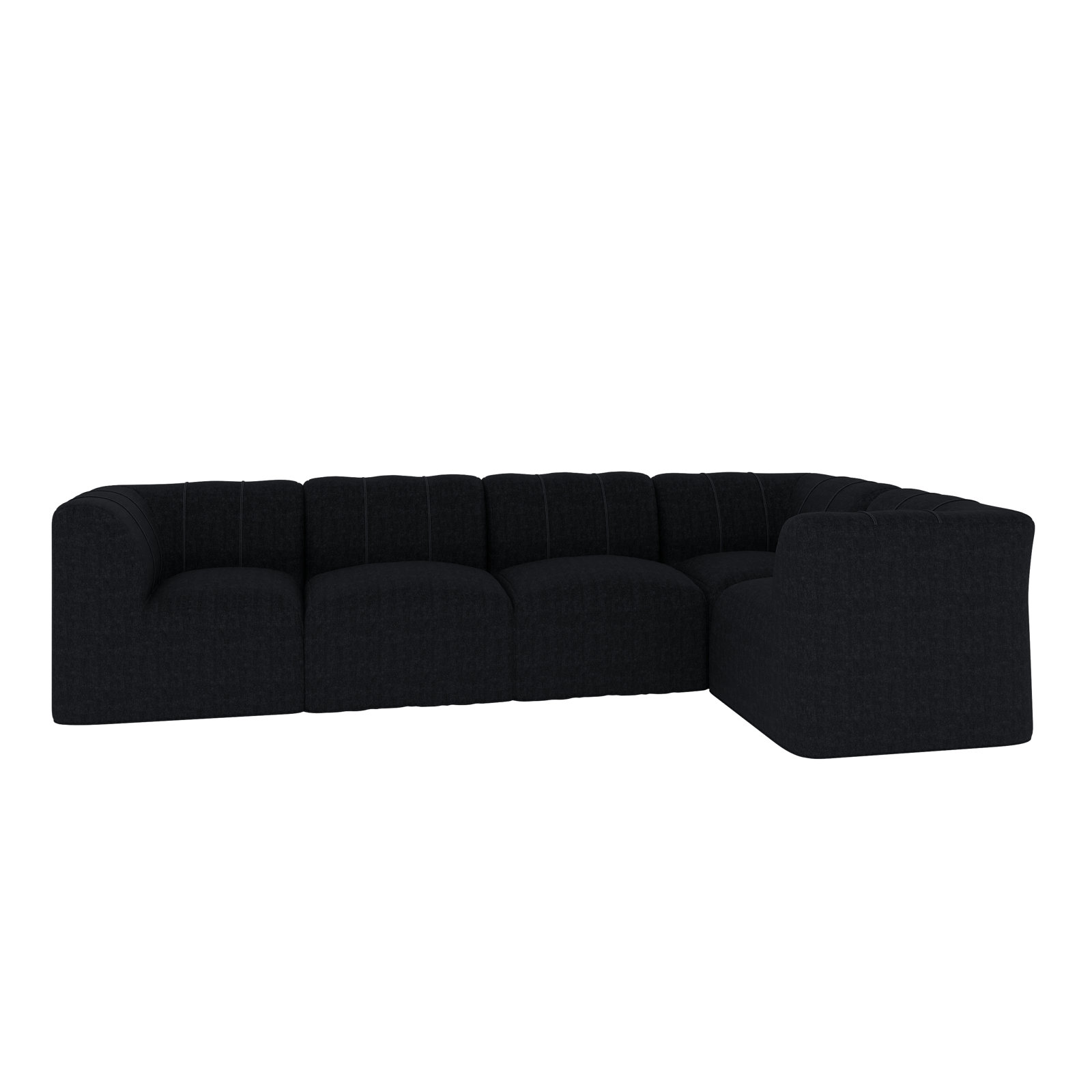 Praia 5-Person Patio Seating Group, Canvas Black Sunbrella® Canvas