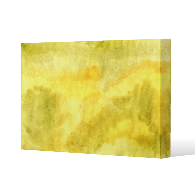 Yellow Watercolour by Andrew Lee - Wrapped Canvas Print, 41cm H x 61cm W x 4cm D