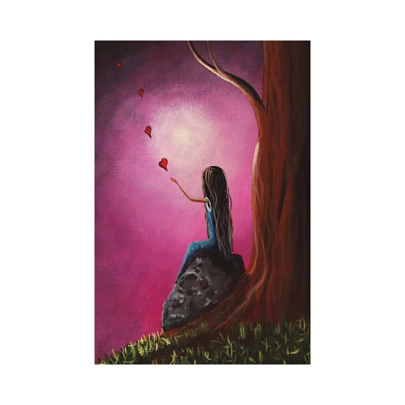 Just Beneath The Moonlight - Print on Canvas, 66.04 cm H x 45.72 cm W x 1.91 cm D, Wrapped Canvas