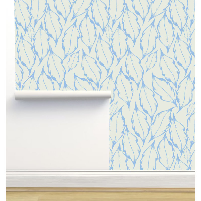 Rouleau de papier peint texturé L 12 pi x l 2 pi Monor Designs, Bleu Cuminsky