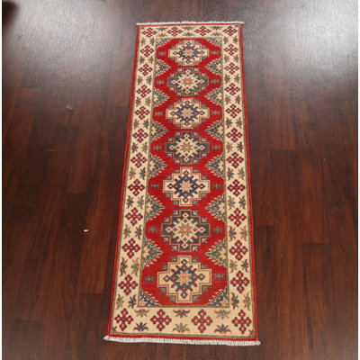 One-of-a-Kind 2'2" X 5'10" New Age Runner Wool Area Rug in