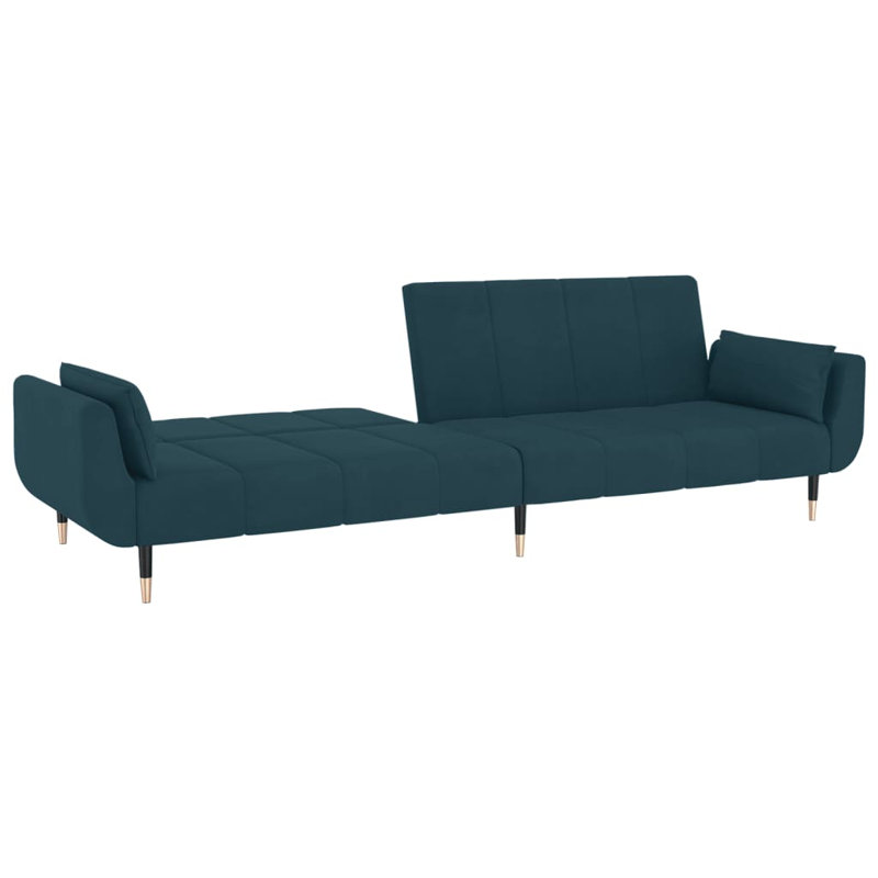 86.6'' Velvet Sofa, Blue Velvet