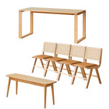 Long table work table Solid wood large board table
