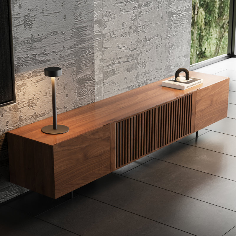 Meuble télé 94,48 po avec rangement spacieux et moderne Mid-Century