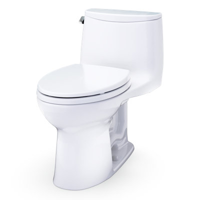 TOTO Ultramax One-Piece Elongated 1.28 GPF Universal Height Toilet with CEFIONTECT and SS114 SoftClose Seat, Sedona Beige - MS608114CEFG#12