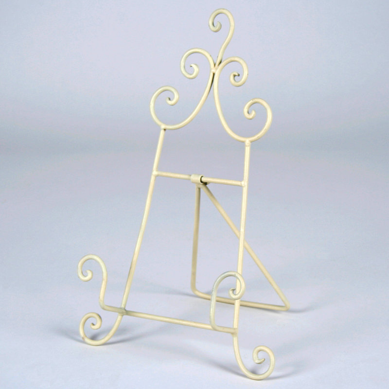 Odacia Marlow Home Co. Folding Metal Tripod Easel, Ivory