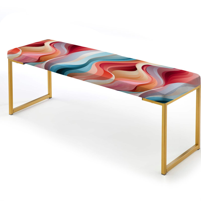 Banc rembourré rayé Modern Whispers