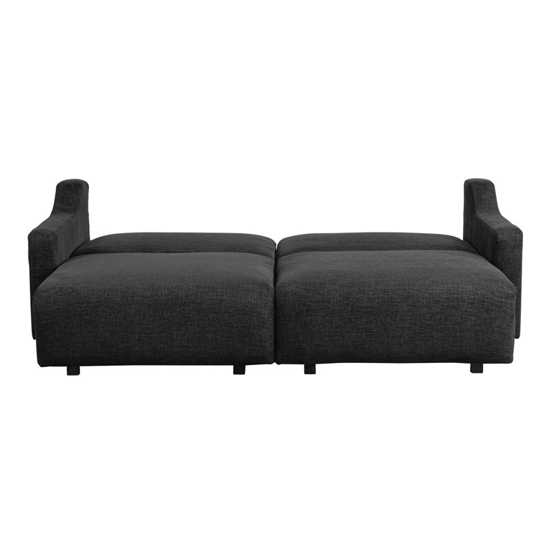Canapé-lit convertible grand format 90,2 po Serta Gabi, Chenille noire Mercer Performance