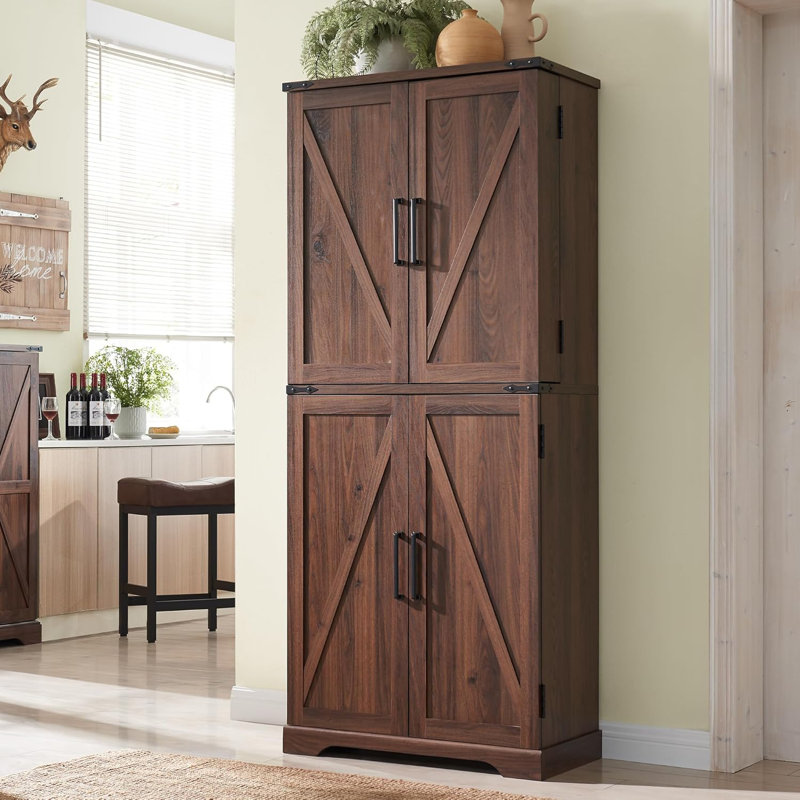 182.5cm Kitchen Pantry, Brown