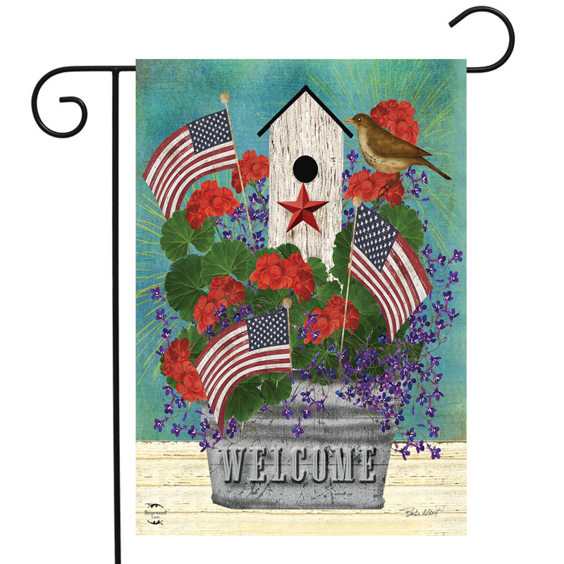 Drapeau du jardin All American Birdhouse