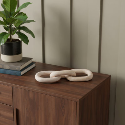Sculpture de table en bois massif naturel 21 "21"