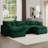 Jeffers Chenille Fabric Upholstered 4-Piece Sectional Sofa-103878067-128619559