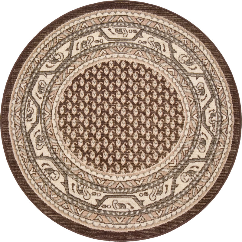 Swinson Geometric Indoor Rug, Round 3'7"