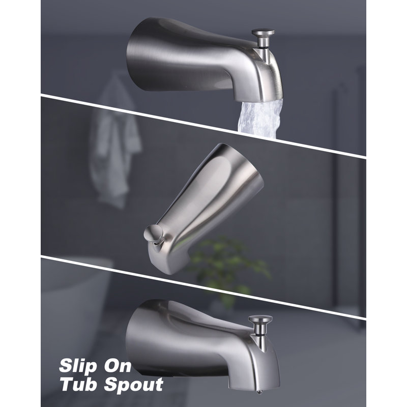Brushed Nickel 7-Spray Wall Mounted Shower System with Handheld