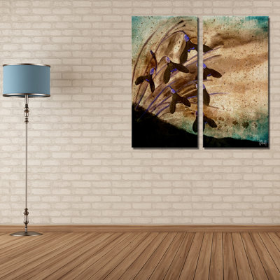 « painted pétales xiv », impression sur toile tendue 2 pièces
