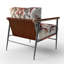 Cyress - Fauteuil d'appoint géométrique abstrait en velours-1832247407