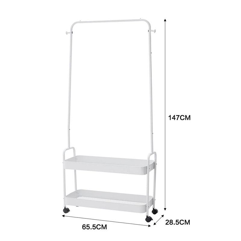 65.5cm Rolling Clothing Rack