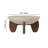 Curva Round Coffee Table With Wood Legs-1033277261
