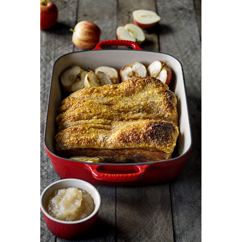 Le Creuset Signature Enameled Cast Iron Roaster, 5.25 qt., Cerise