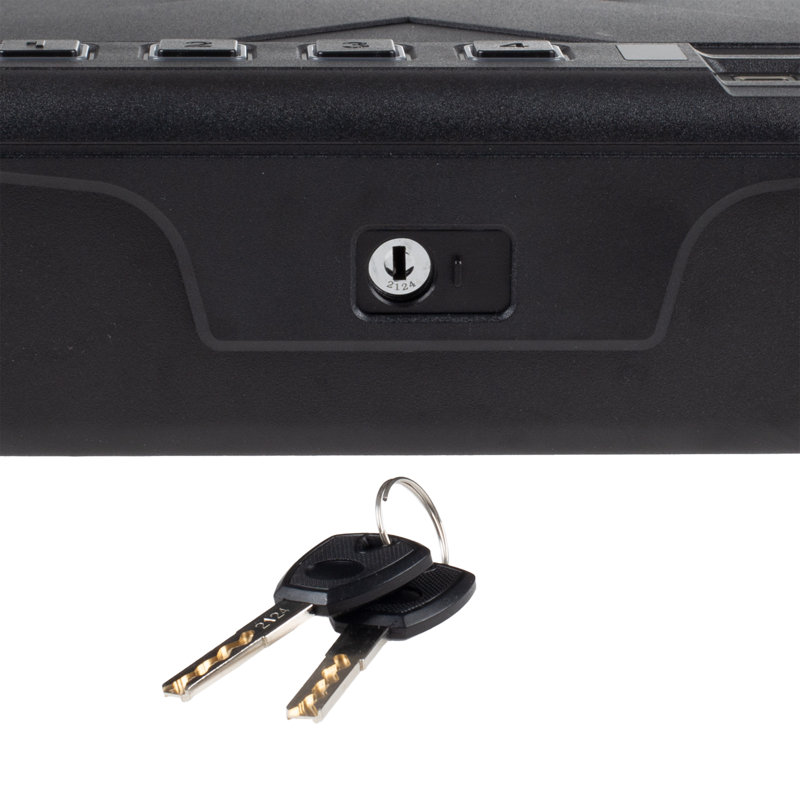 Stalwart Stalwart Desk 2-Gun Safe with Fingerprint Access - Heavy-Gauge Steel Lock Box Holds 2 Handguns