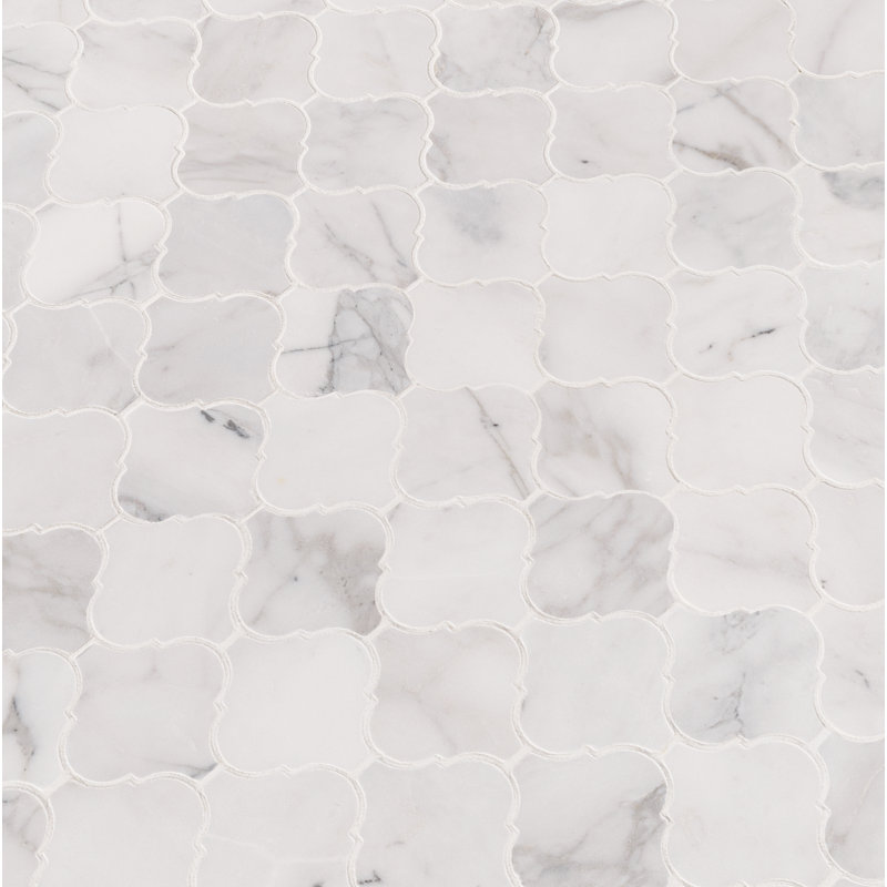 Carreau de mosaïque en marbre et mosaïque 12 po x 13 po Venatino Elysia