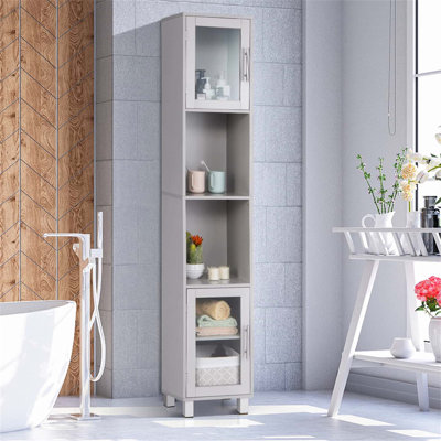Aaleeyah Freestanding Linen Cabinet