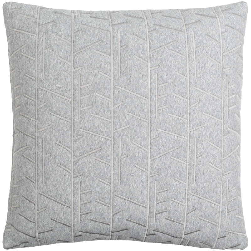 Coussin en coton, gris, 20 po x 20 po, Duvet