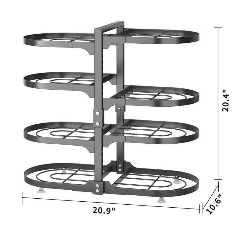 Metal Curved Countertop / Cabinet Pot Rack