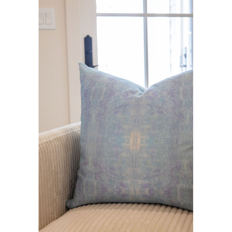 The Gardens Pillow Cover & Insert, 22"H x 22"W, Delphinium Abstract, Square
