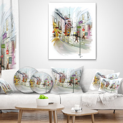 Coussin coloré «Colorful of City»
