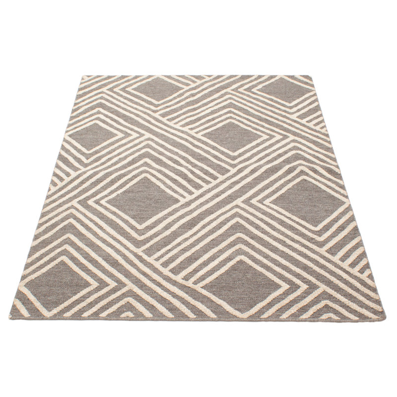 Tapis unique gris unique de 5 pi 5 po x 7 pi 5 po Tangier