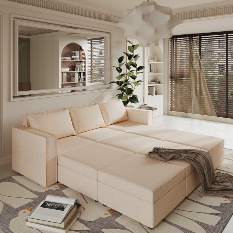 Canapé modulaire rembourré avec rangement 9 pièces Weimer