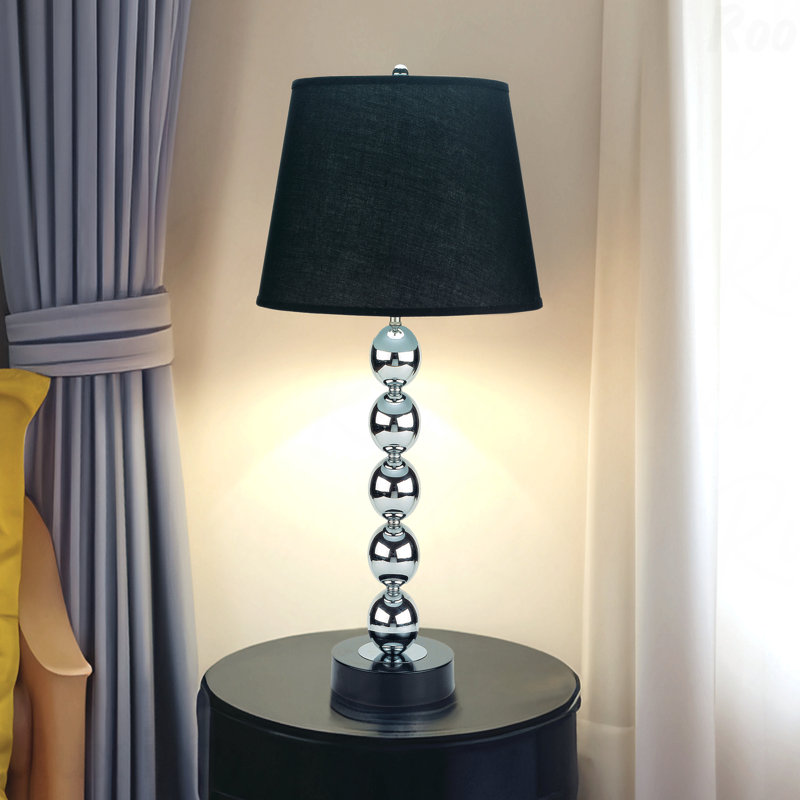 Table Lamp - 2-Piece Modern Sleek Style, Reflective Spheres Design