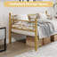 Lit de jour simple avec lit gigogne doré et métal