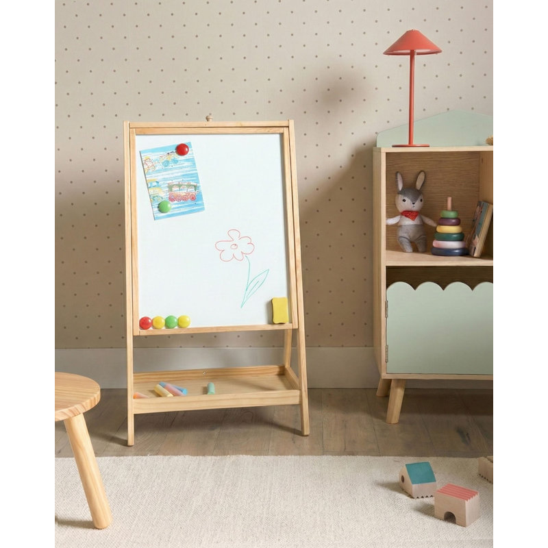 YAMBA Beliani Solid Wood Free Standing Easel