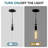 3-matte black transparent glass combination dimmable pendant light