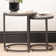 Aryauna 50cm Round Nesting Table for Living Room, MDF Top Nest of Tables, Sofa Side End Table
